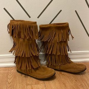 Minnetonka Fringe Boots